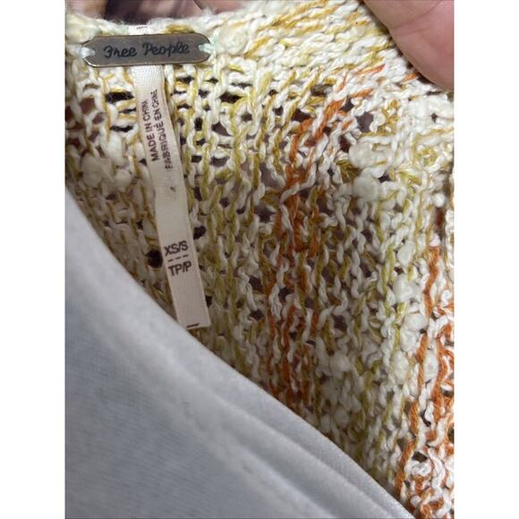 Free People fringe knit Duster Poncho Lucia Size Small Boho Festival Cardigan - Picture 9 of 10